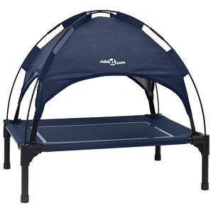 vidaXL Legowisko dla psa 63 x 49,5 x 60 cm Stal Granatowy