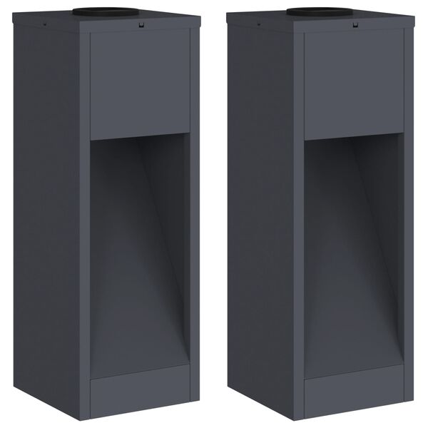 vidaXL Solarna Lampa LED na Ścieżkę 2 pcs Antracyt