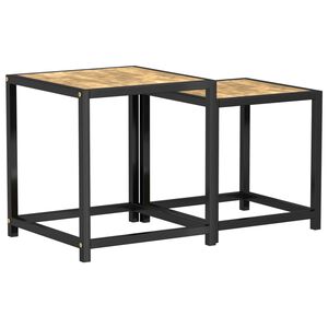 vidaXL Stoliki herbaciane, 2 szt., MDF, czarno-ż&oacute;łte