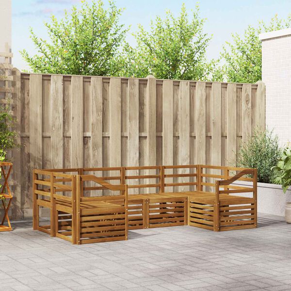 vidaXL Zestawy sof 6 pcs Naturalny Lite Drewno Akacji