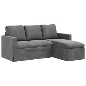 vidaXL Sofa Ciemnoszary 178 x 134 x 80 cm Aksamit