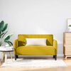 vidaXL Sofa dwuosobowa ż&oacute;łta 109 cm aksamitna