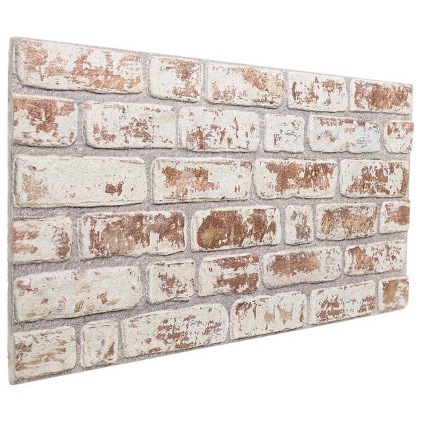 vidaXL Panele ścienne 10 pcs Czerwony i Biały 100 x 50 cm Pianka EPS