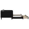 vidaXL Sofa rozsuwana z szufladami, czarna, 90x190 cm, aksamit