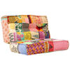vidaXL Puf, 100x100x20 cm, patchwork, tkanina