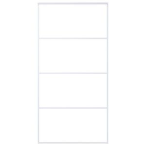 vidaXL Drzwi przesuwne, szkło ESG i aluminium, 102,5x205 cm, biały