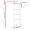 vidaXL Drzwi przesuwne Naturalny i czarny 73,5 x 198,5 cm