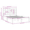 vidaXL Rama ł&oacute;żka, biała, lite drewno, 120x190 cm, podw&oacute;jna