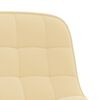 vidaXL Obrotowe krzesło stołowe, kremowe, obite aksamitem