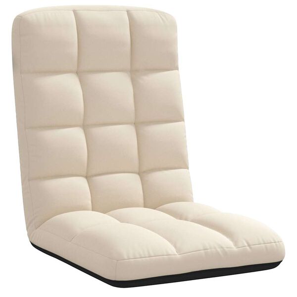 vidaXL Krzesło podłogowe składane lniane 71x51x62 cm