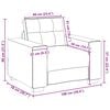 vidaXL Sofa 3 pcs Brązowy 221 x 80 x 80 cm Tkanina lniana