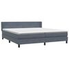 vidaXL Ł&oacute;żko typu Box Spring z materacem Ciemnoszary 180x220cm Aksamit