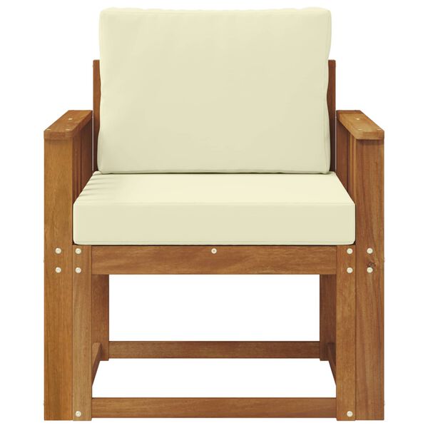 vidaXL Sofa na zewnątrz Lite drewno akacjowe i poliester Naturalny