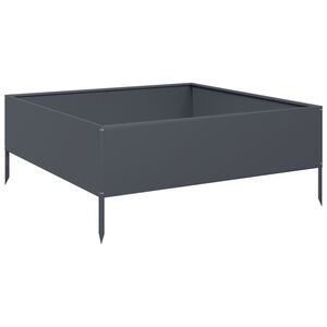 vidaXL Podwyższona donica, antracytowa, 100x100x41 cm, stal