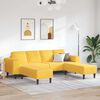 vidaXL Sofa z poduszką Jasnoż&oacute;łty 250 x 188 x 76 cm Tkanina sztruksowa