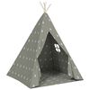 vidaXL Namiot tipi dla dzieci, torba, poliester, szary, 115x115x160 cm