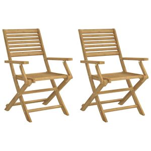vidaXL Krzesła składane 2 szt. 54,5x61,5x86,5 cm Drewno akacjowe