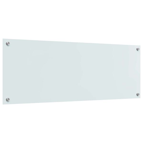vidaXL Prz&oacute;d kuchenny Biały 110 x 40 cm szkło hartowane