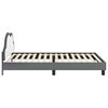 vidaXL Ramka łóżka Z zagłówkiem Jasnoszary 80 x 200 cm PU