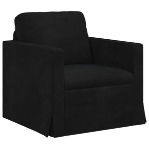 vidaXL Sofa Czarny 78 x 78 x 80 cm Aksamit