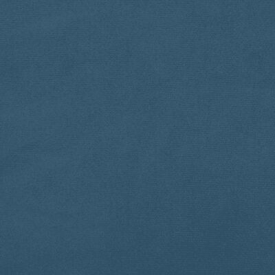 vidaXL Łóżko kontynentalne z materacem, niebieskie, aksamit, 200x200cm