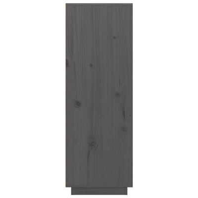 vidaXL Szafka, szara, 60x40x116,5 cm, lite drewno sosnowe