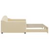 vidaXL Leżanka rozsuwana, kremowa, 100x200 cm, tkanina