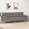 vidaXL 3-osobowa sofa wypoczynkowa z poduszkami, ciemnoszara, 210 cm