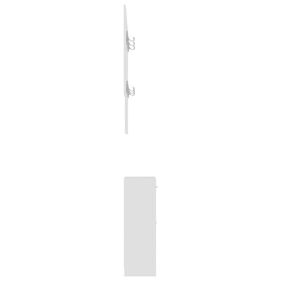 vidaXL Segment do przedpokoju, biały, 100x25x76,5 cm