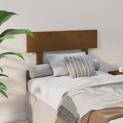 vidaXL Wezgłowie łóżka, miodowy brąz, 103,5x3x81 cm, drewno sosnowe