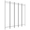 vidaXL Parawan 5-panelowy, biały, 200x200 cm, tkanina