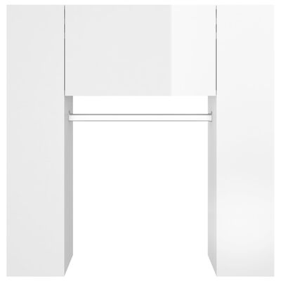 vidaXL Szafka do przedpokoju, biała o wysokim połysku, 97,5x37x99 cm