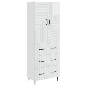 vidaXL Zestaw szafek 2 pcs Biały wysoki połysk 66 x 34,5 x 90 cm