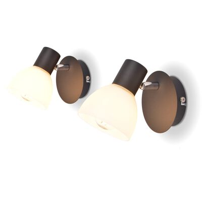vidaXL Lampy ścienne, 2 sztuki, E14, czarne