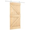 vidaXL Drzwi przesuwne Naturalne i białe 95 x 210 cm