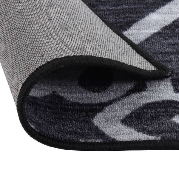 vidaXL Dywanik, czarny, 80x250 cm