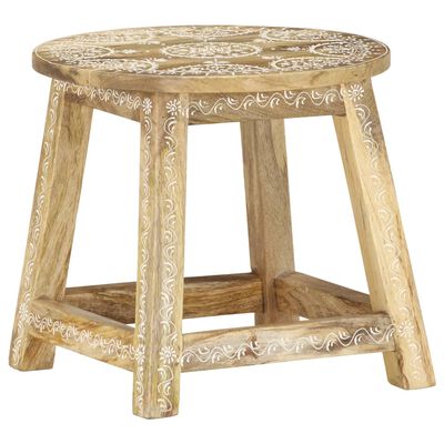 vidaXL Ręcznie malowany stołek, 38x38x35 cm, lite drewno mango