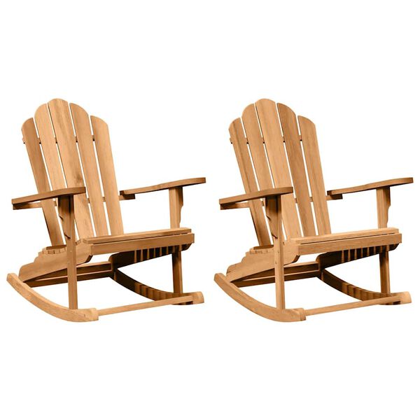 vidaXL Fotel bujany Adirondack 2 pcs Brązowy 100 x 77 x 99 cm
