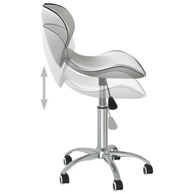 vidaXL Obrotowe krzesła stołowe, 6 szt., białe, sztuczna skóra