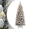 vidaXL Sztuczna choinka Biały 180 cm PVC, plastik, stal i PE