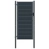 vidaXL Brama ogrodzeniowa PVC i stalowa 100x164 cm Antracyt