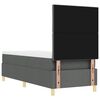 vidaXL Ł&oacute;żko z sprężyną LED Ciemnoszary 80 x 200 cm tkanina