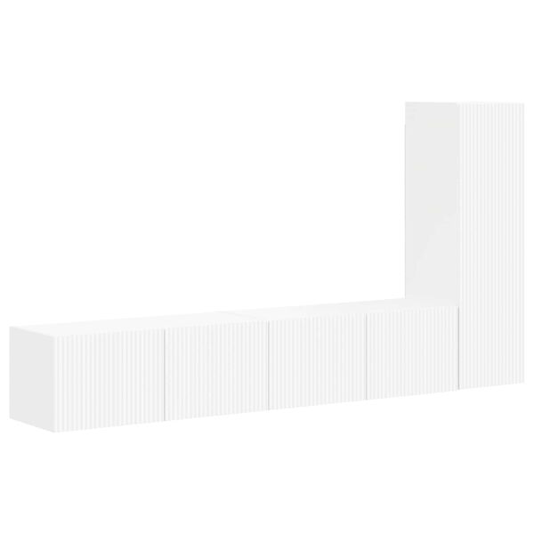 vidaXL Zestaw szafek RTV 2 pcs Biały Materiał drewnopochodny