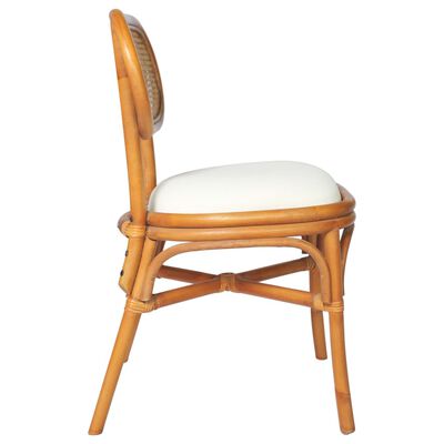 vidaXL Krzesła stołowe, 2 szt., jasnobrązowe, lniane poduszki