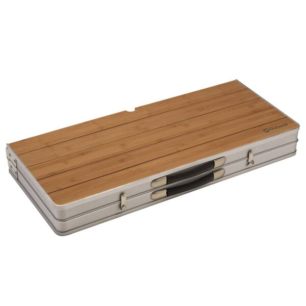 Outwell Składany stolik kempingowy Dawson, bambusowy