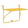vidaXL St&oacute;ł Wiszący na Balkon Musztardowy 60 x 39 x 65 cm Stal