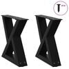 vidaXL Nogi do stolika kawowego 2 szt. Czarne 40x(30-31,3) cm Stal