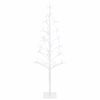 vidaXL Choinka świetlna LED Biały 18 x 18 x 120 cm Stal 140 LED