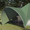vidaXL Namiot Teepee z dachem Zielony i szary 600 x 600 x 347 cm