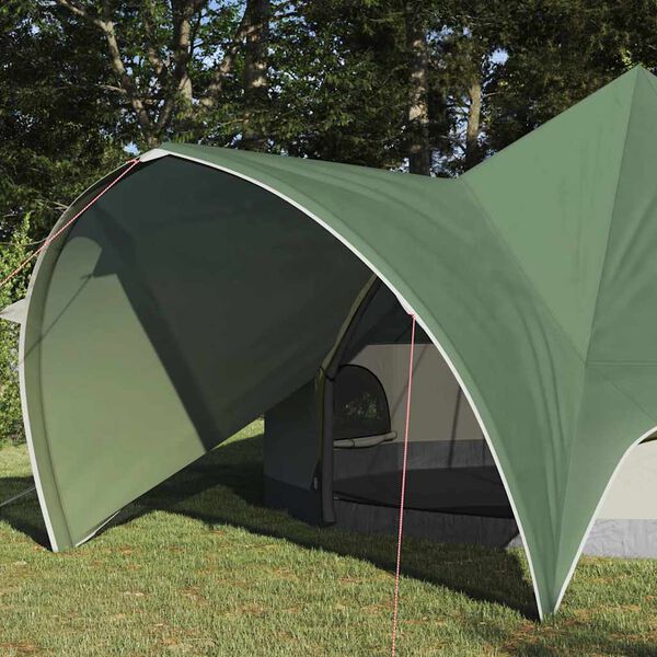 vidaXL Namiot Teepee z dachem Zielony i szary 600 x 600 x 347 cm
